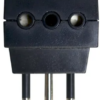 Mec Macho Adaptador Triple 2p+t Negro