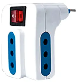 Adaptador Triple C/ Interruptor Luminosos