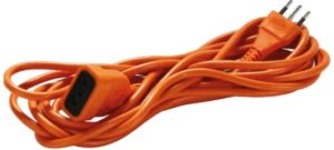 Mec Alarg. Simple 5mt 2p+t 250v 10a 2000w Naranja