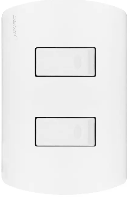 Mec Interruptor Doble 9/15 250v 16a Blanco
