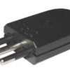 Mec Macho Plano Sal. Recta C/tierra 250v 10a Negro