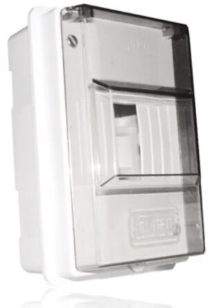 MEC TABLERO ELECTRICO 1 A 4 ESPACIOS PUERTA TRANSP